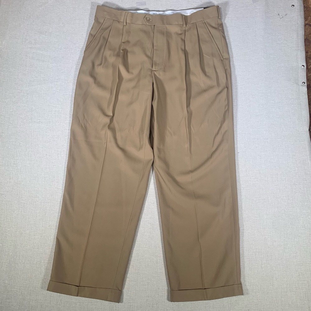 New Izod Golf Pants 40x32 Tan Cool-FX Metrix Fit
